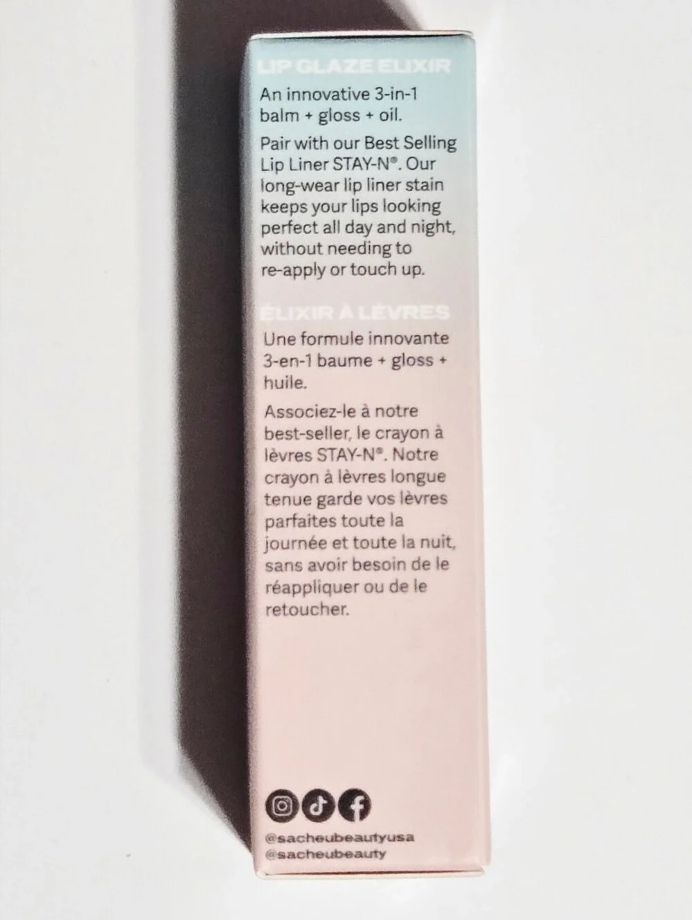 SACHEU Lip Glaze Elixir 02 Bunny Tongue Sheer Pink 3.5ml New